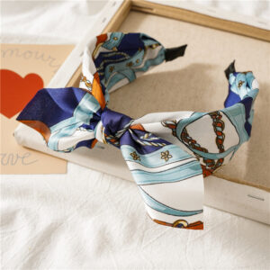 Chain Navy rabbit ear headband