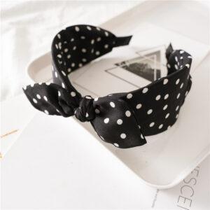 Black Dot Rabbit Ears Hair Band