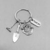 Wholesale Gardener Rake Iron Spade Kettle Alloy Keychains