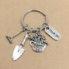Wholesale Gardener Rake Iron Spade Kettle Alloy Keychains