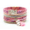 12600144654_745325296 Wholesale Bohemian Owl Leather Bracelet