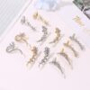 Wholesale Single Butterfly Crystal Ear Clip Alloy Earrings