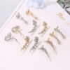 Wholesale Single Butterfly Crystal Ear Clip Alloy Earrings