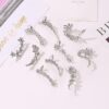 Wholesale Single Butterfly Crystal Ear Clip Alloy Earrings