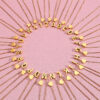 Wholesale Peach Heart 26 Letters Gold Plated Necklaces