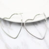 Wholesale Wire Metal Large Heart Shaped Hollow Earrings