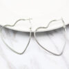Wholesale Wire Metal Large Heart Shaped Hollow Earrings