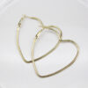 Wholesale Wire Metal Large Heart Shaped Hollow Earrings