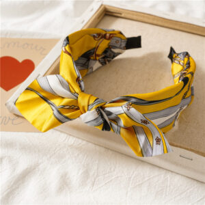 Chain yellow rabbit ear headband