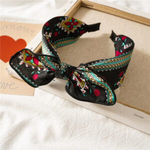 Black Rabbit Ear Headband Square