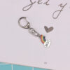12643544710_679221165 Wholesale Pair of Rainbow Zinc Alloy Keychains