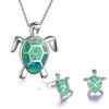 12656211633_1509029048-2 Wholesale Turtle Alloy Necklaces Stud Earrings Jewelry Set