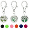 Wholesale Alloy 25MM Tree of Life Hollow Aromatherapy Essential Oil Keychain