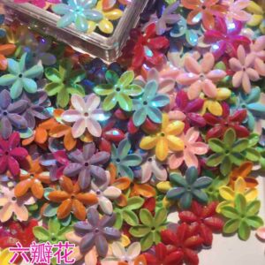 Mixed color six petal flower 35g