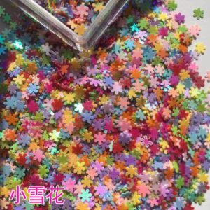 Mixed color small snowflake 35 grams