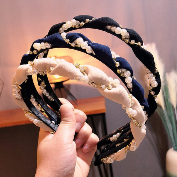 Wholesale Pearl Braided Headband