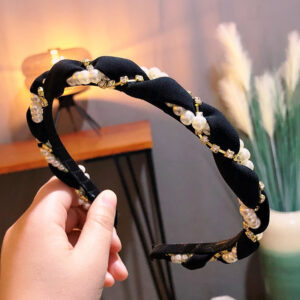 Black Pearl Braid Hairband