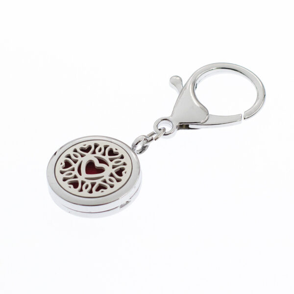Wholesale Alloy 25MM Tree of Life Hollow Aromatherapy Essential Oil Keychain