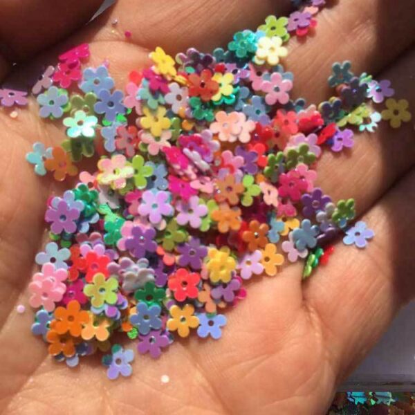 Wholesale 35g mixed color five-star peach heart leaves, maple leaves, flower glitter, slime crystal mud, drip glue, handmade DIY material
