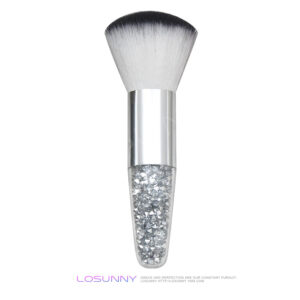 Silver Diamond transparent handle-silver tube-White Black Peak hair [OPP bag packaging]