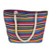 Wholesale Three-color Striped Hemp Rope Handle Canvas Bag