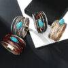 Wholesale Bohemian Multi-layer Leather Turquoise Beads Bracelet