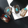 Wholesale Bohemian Multi-layer Leather Turquoise Beads Bracelet