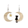 Wholesale Kitten Moon Star Plastic Earrings