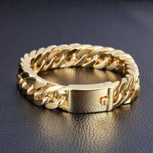 12804636464_436278605 Wholesale Men's Double Buckle Alloy Bracelet