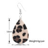 12806659458_1145598992 Wholesale PU Leopard Print Water Droplets Earrings