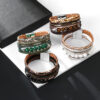 Wholesale Bohemian Multi-layered Braided Genuine Leather Bracelet