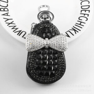 Diamond Bow Gourd Key Case-Black Diamond