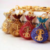 12834940331_546462728 Wholesale Creative Diamond Crystal Money Bag Lucky Bag Metal Keychain