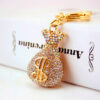 12834964053_546462728 Wholesale Creative Diamond Crystal Money Bag Lucky Bag Metal Keychain