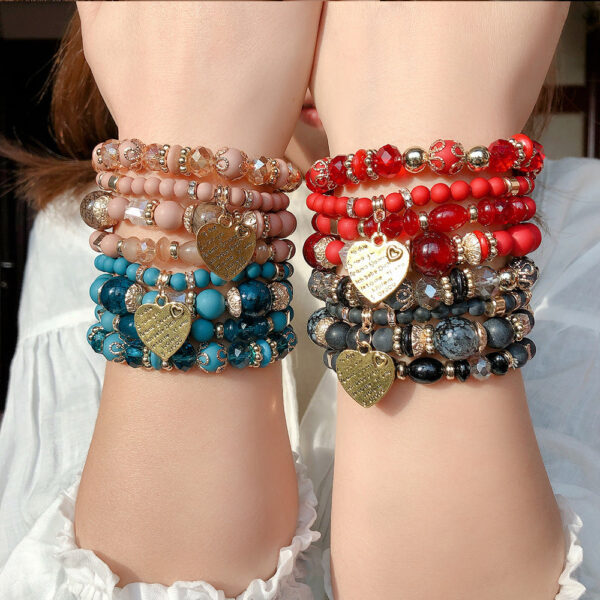 Wholesale Crystal Candy String Beads Multilayer Bracelet