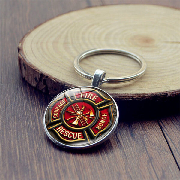 12839982813_1618818564 Wholesale Zinc Alloy Rescue Firefighter Time Gem Keychain