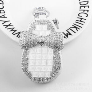 Diamond Bow Gourd Key Case-White Diamond
