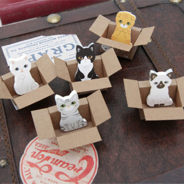 Wholesale Paper Carton Cute Carton Cat Note Book Note Sticker
