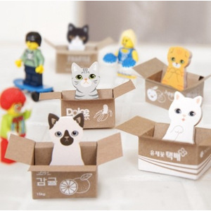 Wholesale Paper Carton Cute Carton Cat Note Book Note Sticker