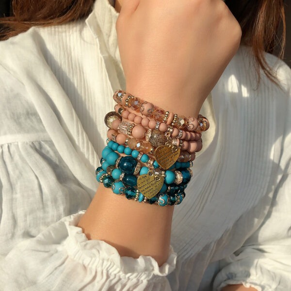 Wholesale Crystal Candy String Beads Multilayer Bracelet