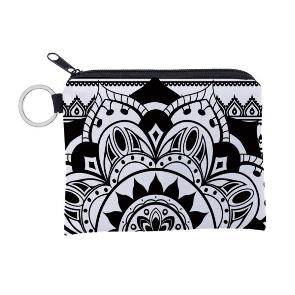 Wholesale Polyester Datura Pattern Zero Wallet