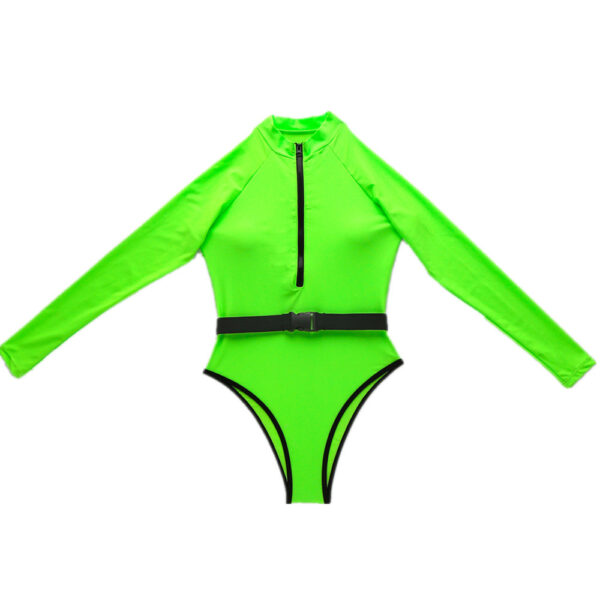 Wholesale One Piece Fluorescent Solid Color Swimwear