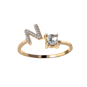Letter N / Gold (all size adjustable)