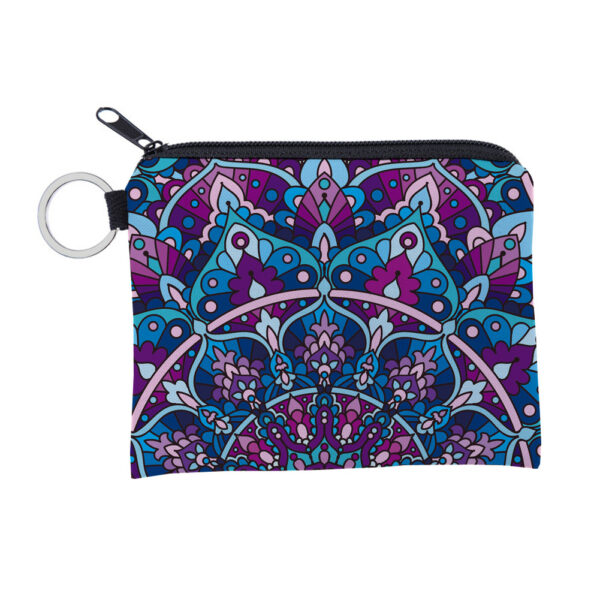 Wholesale Polyester Datura Pattern Zero Wallet
