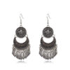 Wholesale Flower Metal Tassel Drop Earrings
