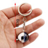 Wholesale Zinc Alloy Aurora Double Sided Glass Ball Keychain
