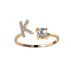Letter K / Silver (all size adjustable)