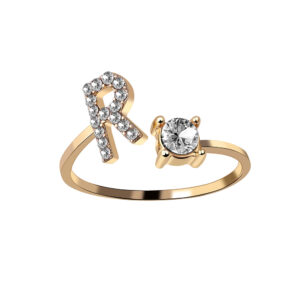 Letter R / Silver (all size adjustable)