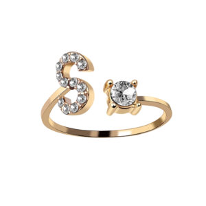 Letter S / Gold (all size adjustable)