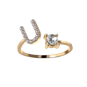 Letter U / Gold (all size adjustable)